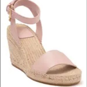 Tory Burch Laurel Wedge Espadrille pink 6.5